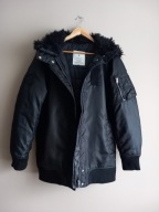 Zara Woman Hoodie Bomber czarna kurtka bomberka parka