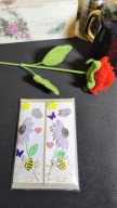 Kartka ręcznie robiona Dzień Babci i Dziadka z kieszonką na laurkę 21×15 cm