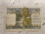 Madagaskar - 500 franków - bardzo rzadki