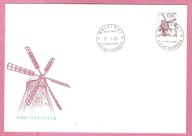 Finlandia 1983, FDC architektura, wiatrak, młyn