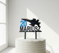 topper na tort dekoracja personalizacja WYBÓR KOLORÓW MYŚLIWIEC F16!!!