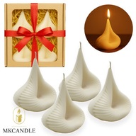 ZESTAW PREZENTOWY 4 Świece dekoracyjne sojowe | EKO | Handmade | białe