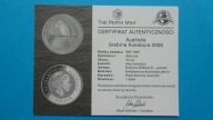 certyfikat AUSTRALIA KUKABURA 2008 SREBRO