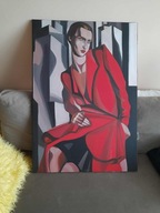 Tamara Łempicka- Pani Bush rękodzieło 100 na 70 cm - obraz olejny