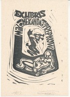 Exlibris Mik Nekanda-Trepków wym.10,5 X 7,2 cm.