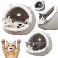 DOMEK DLA KOTA BUDKA PLUSZOWY LEGOWISKO MIEKKIE POSLANIE PODUSZKA CIEPLE