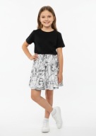 Chrisma spódniczka dziewczęca biało-czarna rozkloszowana Fashion Girl 128