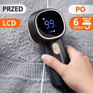 Golarka do ubrań Hikey Ultra PRO mocna 6 ostrzy LCD akumulatorowa USB