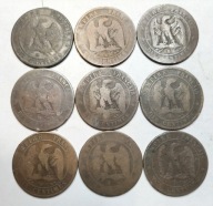 moneta Francja 10 centimes Napoleon III XIX wiek