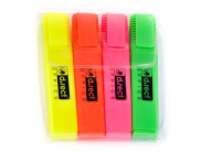 Zakreślacz wielokolorowy D.rect - komplet 4szt.