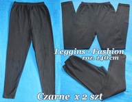 Czarne Bawełniane Getry r. 140 cm cena za 2 pary