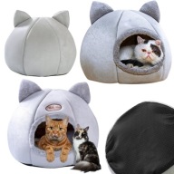 DOMEK LEGOWISKO BUDKA DLA KOTA POSŁANIE CIEPŁE SZARY KANZA