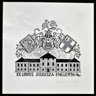 *KP* Heidrich Andrzej - Ex libris Juliusza Englerta, 1967 - RARYTAS