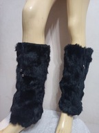 OCIEPLACZE Z NATURALNEGO FUTRA KRÓLIKA na nogi