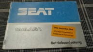 SEAT MALAGA Instrukcja Obslugi Ksiazka 1989