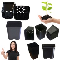 ZESTAW 50 SZTUK DONICZKI DO ROZSADY PLASTIKOWE PRODUKCYJNE ZOIGARDEN 9X9 CM