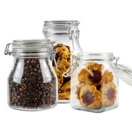 ZESTAW 3SZT. SŁOIKI HERMETYCZNE 750ml 790ml 1,1l