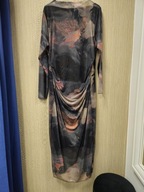 Sukienka marszczona siateczka cieniowana, długa Plus Size Italy !!!