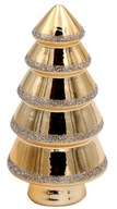 Ceramiczna złota choinka figurka 13 cm