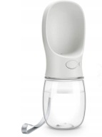 Przenośna butelka na wodę dla psa poidło podróżne białe 350ml