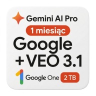 Dostęp do Google One AI Premium 2TB + Gemini Pro - 1 miesiąc