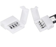 ZŁĄCZKA DO TAŚMY LED RGB RGBW 10mm 4PIN PROSTA SZYBKOZŁĄCZKA BEZ LUTOWANIA