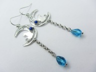 *34 WOŚP* Kolczyki kot na księżycu