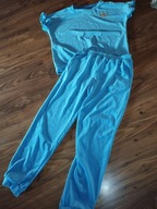 Komplet welurowy dres błękit 40/42