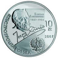10 zł. Joseph Conrad – Konrad Korzeniowski, 10 zł 2007, statek i podpis