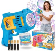 PISTOLET NA BAŃKI MASZYNKA DO BANIEK MYDLANYCH + PŁYN + 4x BATERIE ZESTAW