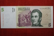 ARGENTYNA 5 PESOS, P-353a(1), 2003, UNC