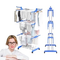 SUSZARKA NA PRANIE UBRANIA STOJĄCA ROZSUWANA PIONOWA MAŁA STOJAK WIESZAK