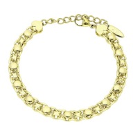 83404 BRANSOLETKA 14K POZŁACANA 17,5+3 CM 6 MM splot Bismark
