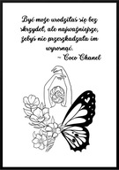 A2 PLAKAT MOTYWACYJNY PSYCHOLOGIA, COCO CHANEL, BYĆ MOŻE URODZIŁAŚ SIĘ..