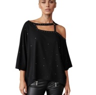 Redesign re design koszulka asymetryczna dzety cyrkonie t-shirt l xl xxl