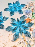 Niepowtarzalne zawieszki świąteczne z żywicy na choinkę zestaw 3 sztuki