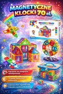 DUŻE KLOCKI MAGNETYCZNE KONSTRUKCYJNE 3D DLA DZIECI ZABAWKA LOGICZNA ZESTAW