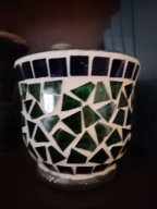 Wazon szkło witraż mozaika 9 x 10 cm