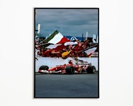 PLAKAT FERRARI F1 FORMULA 1 GRAND PRIX BOLID WYŚCIGOWY MOTOSPORT PLAKAT A3