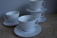HERSTAL DENMARK SERWIS kawowy BIAŁY FILIŻANKI SPODKI dla 6os.