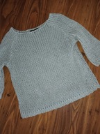 Sweter damskie błękit ze srebrna nitką S/M WOMAN