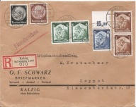 SOPOT ZOPPOT -koperta obieg z KALZIG 1935 rok stempel