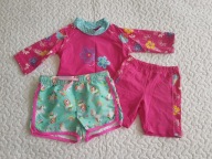 C&A spodenki i komplet na plażę w kwiatki roz 104