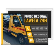 WIZYTÓWKA KONTAKT POMOC DROGOWA MAGNES "AUTO LAWETA" REKLAMA własny tekst
