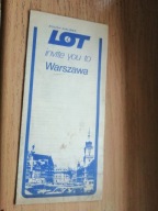 Warszawa stary plan miasta LOT lotnisko
