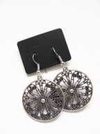 Eleganckie ażurowe kolczyki koła rękodzieło wyjściowe na prezent