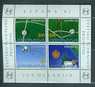 JUGOSŁAWIA ** Piłka, Mundial w Hiszpanii Mi BL 20