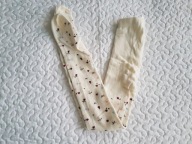 Cool Club rajstopy ecru w kwiatki nowe roz 134-140