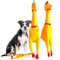 KURCZAK GUMOWY PISZCZĄCA DUŻY XL 36 cm Zabawka dla psa 