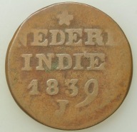 Holenderskie Indie Wschodnie - 2 centy 1839 J